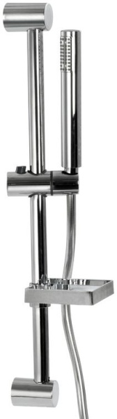 Yuma Duschestange, höhenverstellbar 150 cm grau