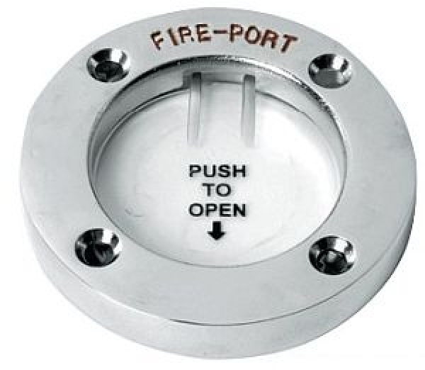 Feuerschutzventil Edelstahl, hochglanzpoliert