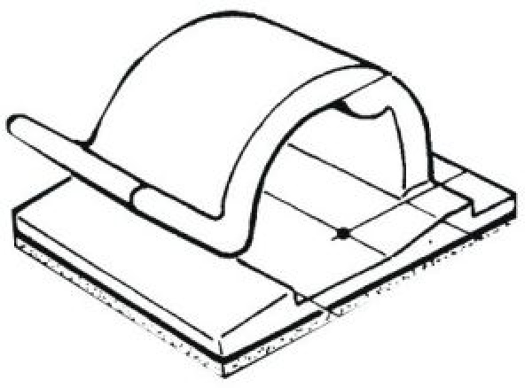 Selbstklebender Kabelbinder Nylon 5 x 5 mm