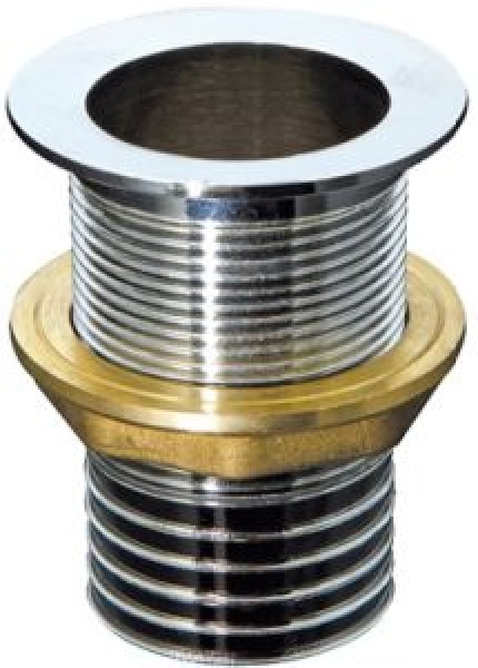 Buchse aus Messing, verchromt 50 mm