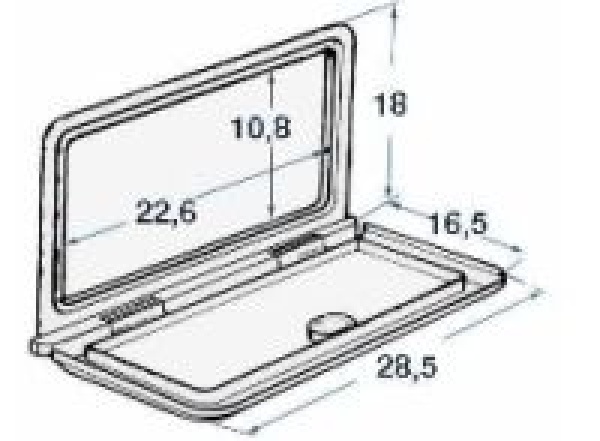 Aufbewahrungsfach 285 x 180 x 260 mm ohne Schloss