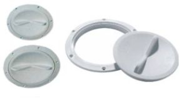 Inspektionsdeckel weiß verbesserte Öffnung 102 mm
