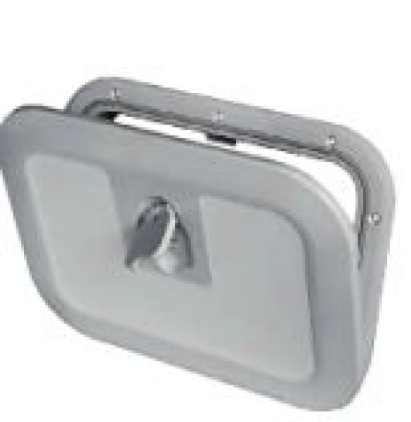 Bündige Inspektionsluke RAL 7042 380 x 280 mm