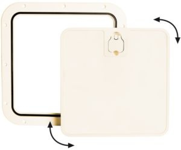 Abnehmbare Inspektionsluke, creme 375 x 375 mm