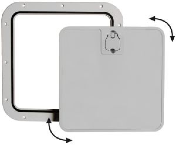 Abnehmbare Inspektionsluke, grau 375 x 375 mm