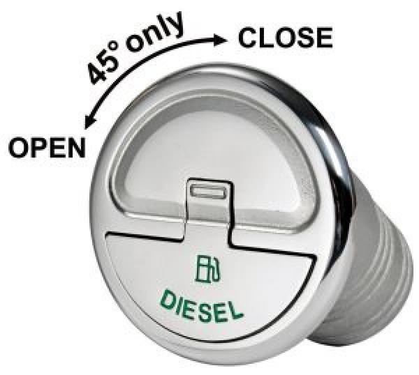Quick Lock Diesel 30° Einfüllstutzen 50 mm mit Schlüsse