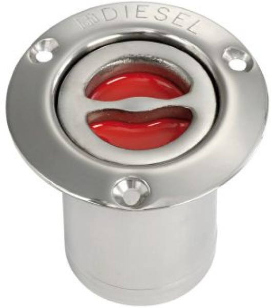 DIESEL Einfüllstutzen geradeVA-Stahl poliert 80 mm
