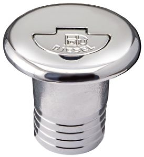 Einfüllstutzen Messing, verchr. gerade DIESEL 50mm