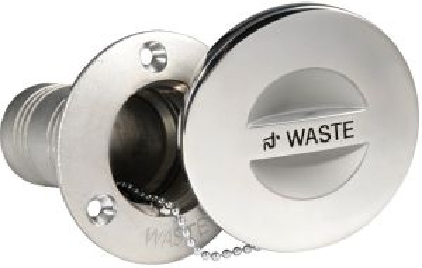 WASTE Einfüllstutzen AISI316 hochgl.38mm 84,5mm
