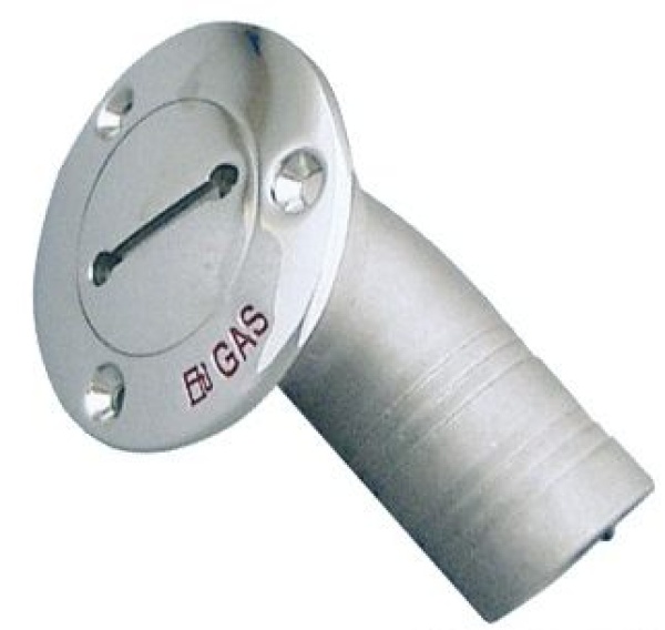 WASTE Stutzen 30°-abgewinkelt AISI316 hochgl.38mm