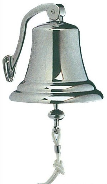 Schiffsglocke aus Messing, verchromt Ø 150 mm