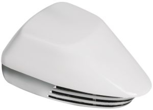 Membran-Bootshorn ABS, weiß + verchromt 12 V