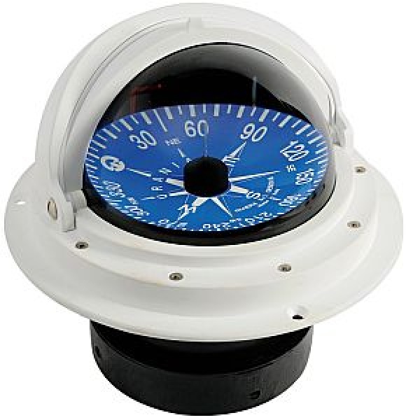 RIVIERA Kompass 4" umhüllende Öffnung weiß/blau Draufsi