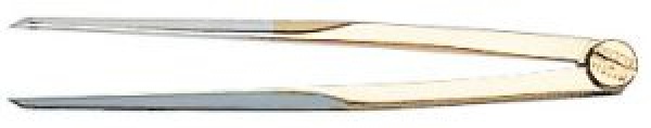 Zirkel aus Messing, hochglanzpoliert kurz 145 mm
