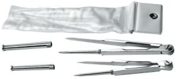 Zirkel aus Messing, verchromt 140 mm