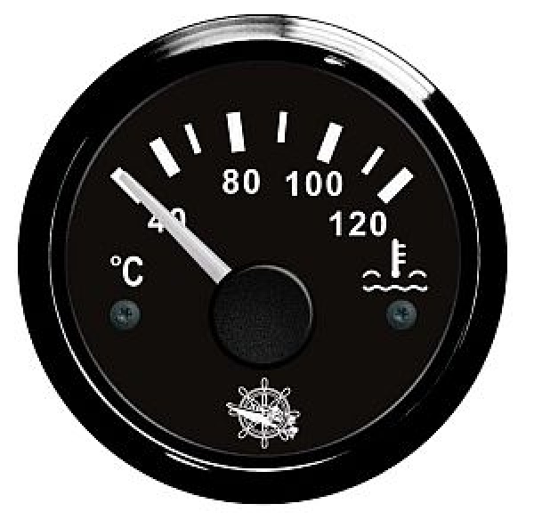 Wassertemperaturanzeige 40/120° schwarz/schwarz