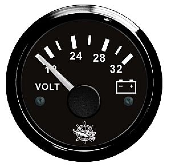 Voltmeter 18/32 V schwarz/schwarz