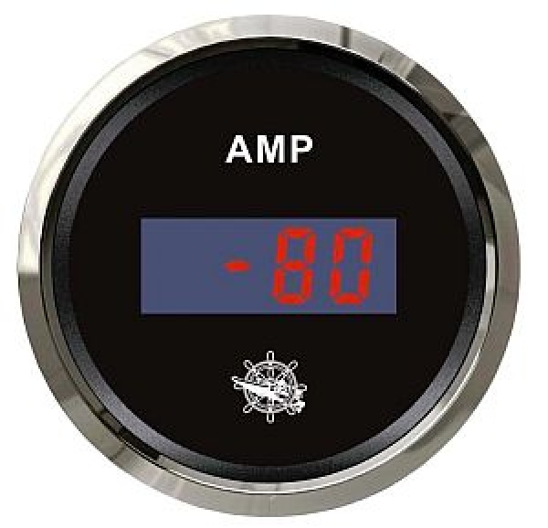 Digitaler Strommesser, schwarz/poliert