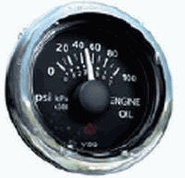 Öldruckmesser, schwarz 5 bar/80 psi