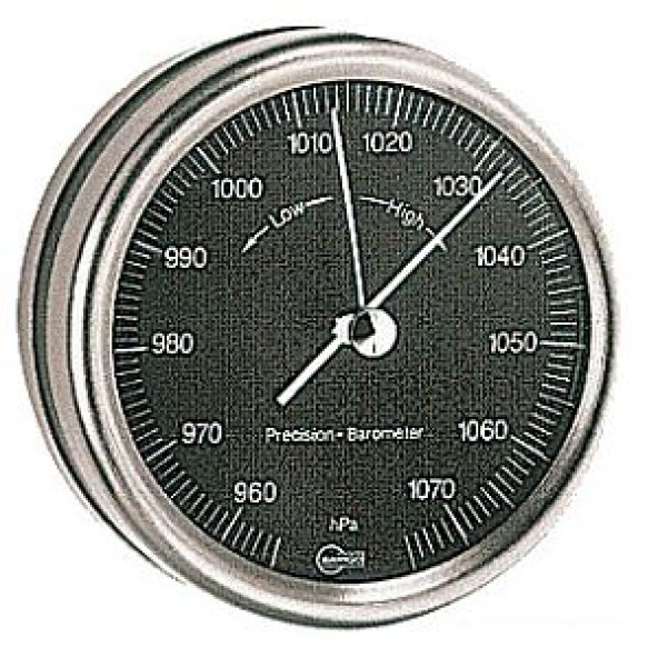 Barigo Barometer Orion, schwarzes Ziffernblatt