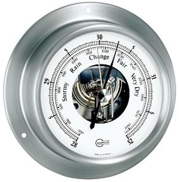 Barigo Sky Barometer VaStahl satiniert/weiß