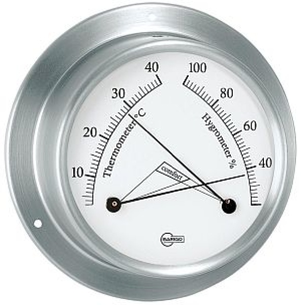 Barigo Sky Hygro-Thermometer Stahl satiniert/weiß