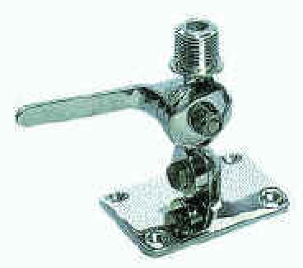 Double swivelling base for antennas AISI 316