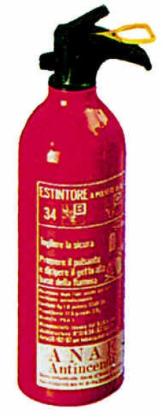 Pulver-Feuerlöscher 1kg 5A 34B C ohne Manometer