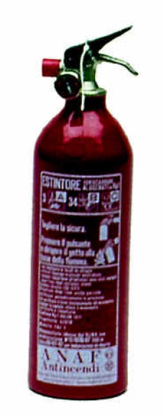 Pulver-Feuerlöscher 1kg 5A 34B C Italien