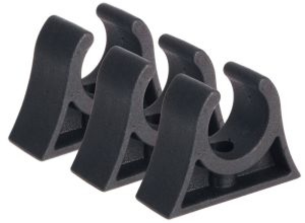Clip für Rohr, schwarz 19/20 mm