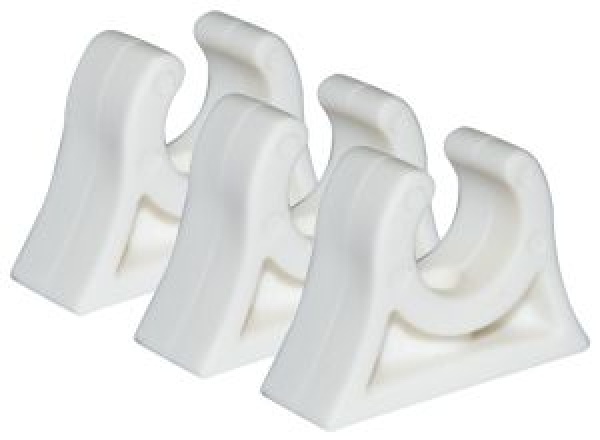 Clip für Rohr, weiß 16/18 mm