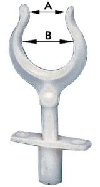 Ruderdolle aus Nylon 15x34 mm