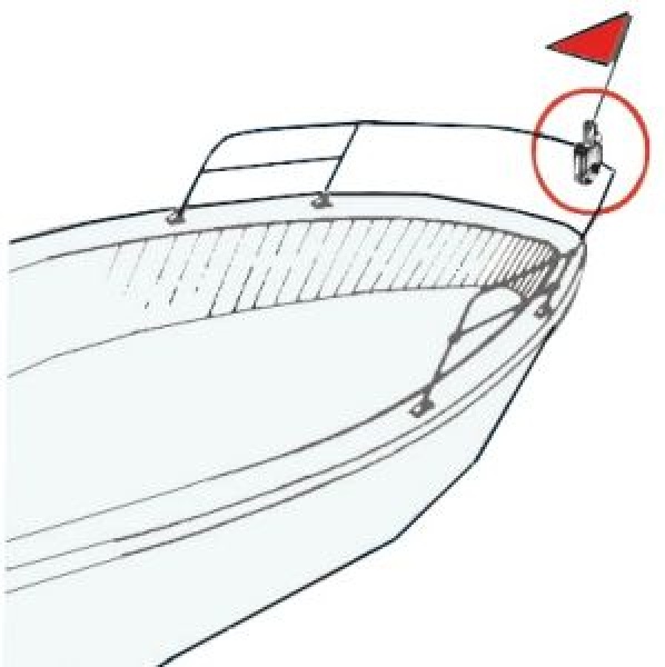 Flaggenstockhalter 20 mm