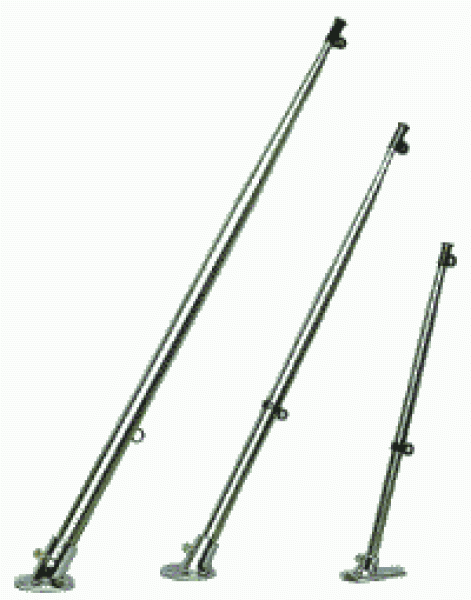 VA-Stahl Flaggenstock 14 x 400mm Halter ABS verchr