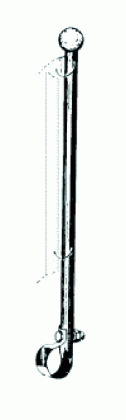 VA-Stahl Flaggenstock 400 mm