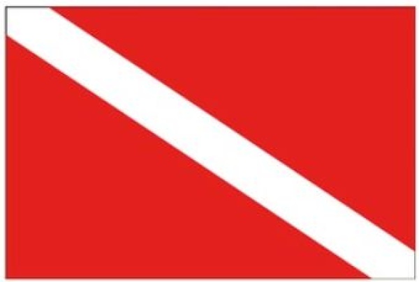 Taucher-Signalflagge 30 x 45 cm