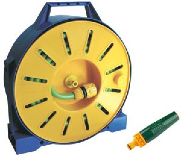 Schlauch aus verkstärktem PVC m. Rollträger 15 m
