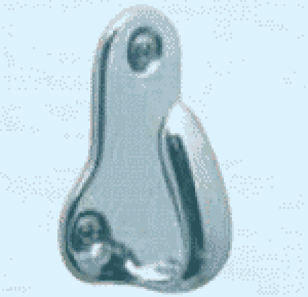 Haken aus Messing, verchromt 45x33 mm