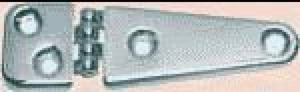 Asymmetrischer Scharnier Messing, verchr. 103x32mm