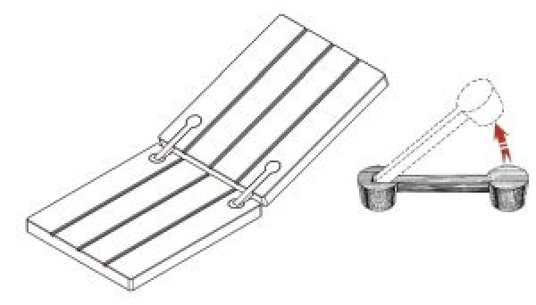 Scharnier ohneAusl 190x40x30mm