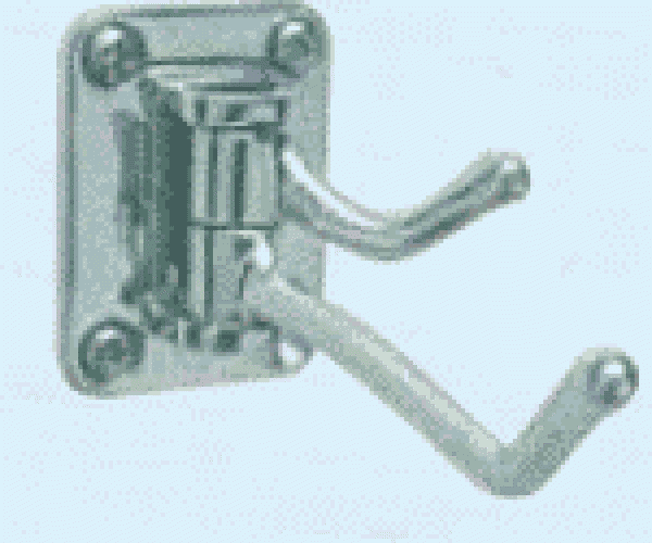 Kleiderhaken 2 Haken AISIi316 38x53 mm