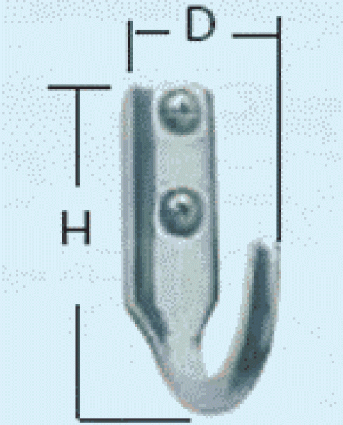 Haken Edelstahl, poliert 25x41 mm