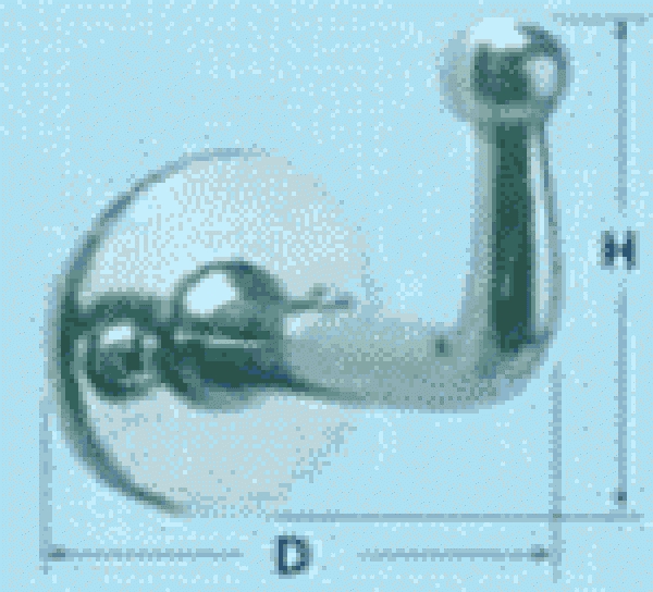 Haken Edelstahl, poliert 47x27 mm