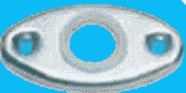 Rosette f. Türklinke Ø 28x53 mm oval