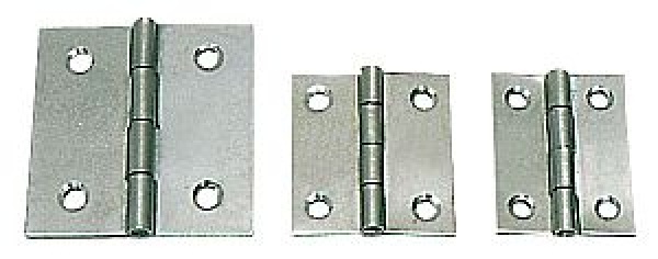 Scharnier aus VA-Stahl, poliert 30x30 mm