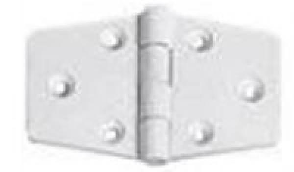 Scharnier verstärktes Nylon, weiß 65x40 mm