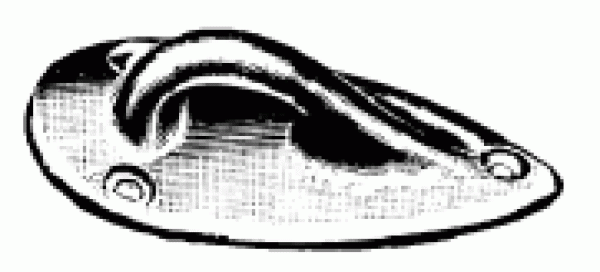 Augplatte m.Stehebolzen Messing,ver. 80x35x25 mm