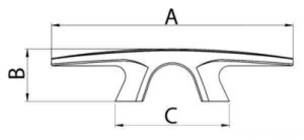 Bull Dog Poller AISI316 hochglanzpoliert 255 mm