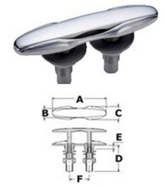 Smart Klampe, abwendbar AISI316 hochglanz. 126 mm