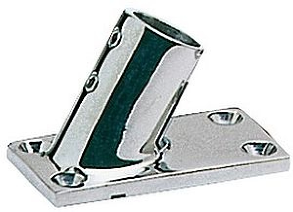 Relingstützenhalter, rechteckig AISI316 60° 22 mm